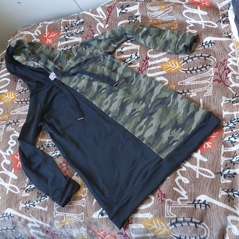 Soft Camo/black Sweater Dress